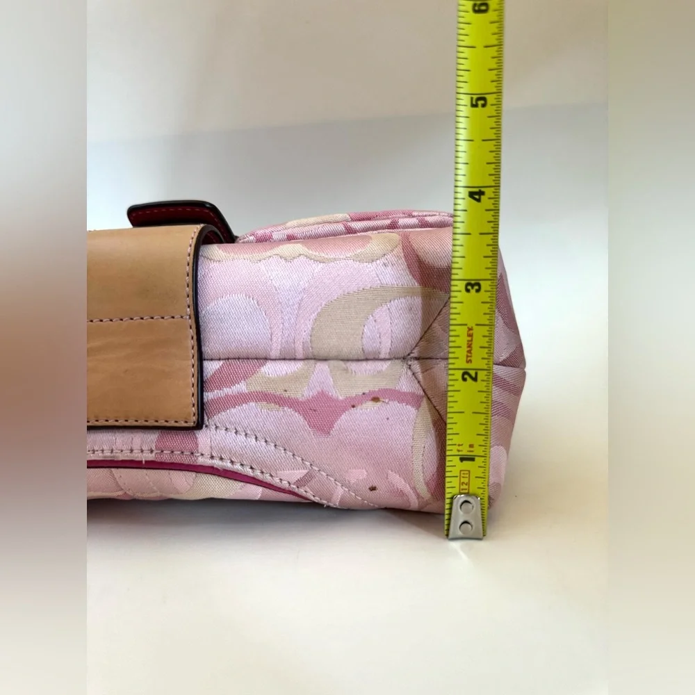 Vintage Y2K Coach Pink SoHo Canvas Buckle Flap Shoulder Purse Bag - Picture 15 of 16